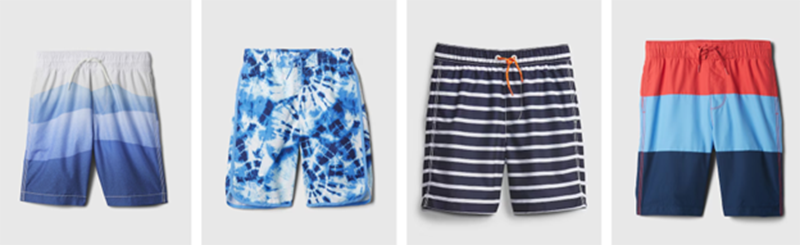 Καλοκαιρινές Αποδράσεις για όλη την οικογένεια με βρεφικά μαγιό για κορίτσι και παιδικά μαγιό για αγόρια από την GAP